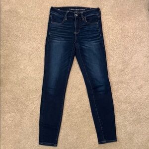 American Eagle Outfitters Women's Dark Blue Jeans